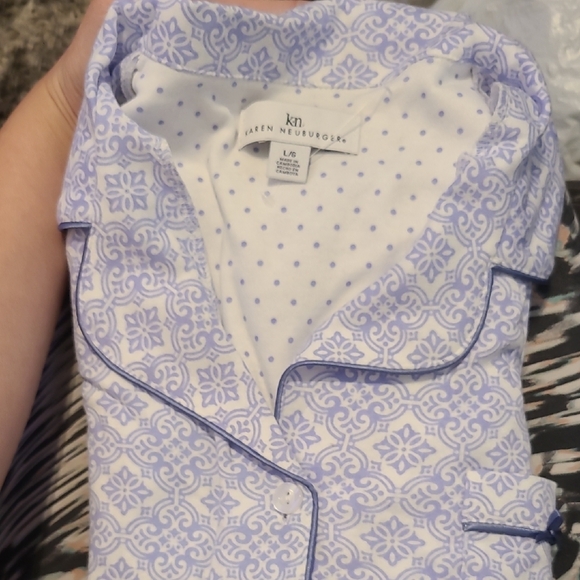 Karen Neuburger Light Blue Patterned Pajama Set - Picture 5 of 5